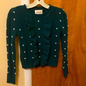 Green pearl sweater